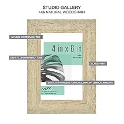 MCS Studio Gallery Frame, Natural Woodgrain, 4 x 6