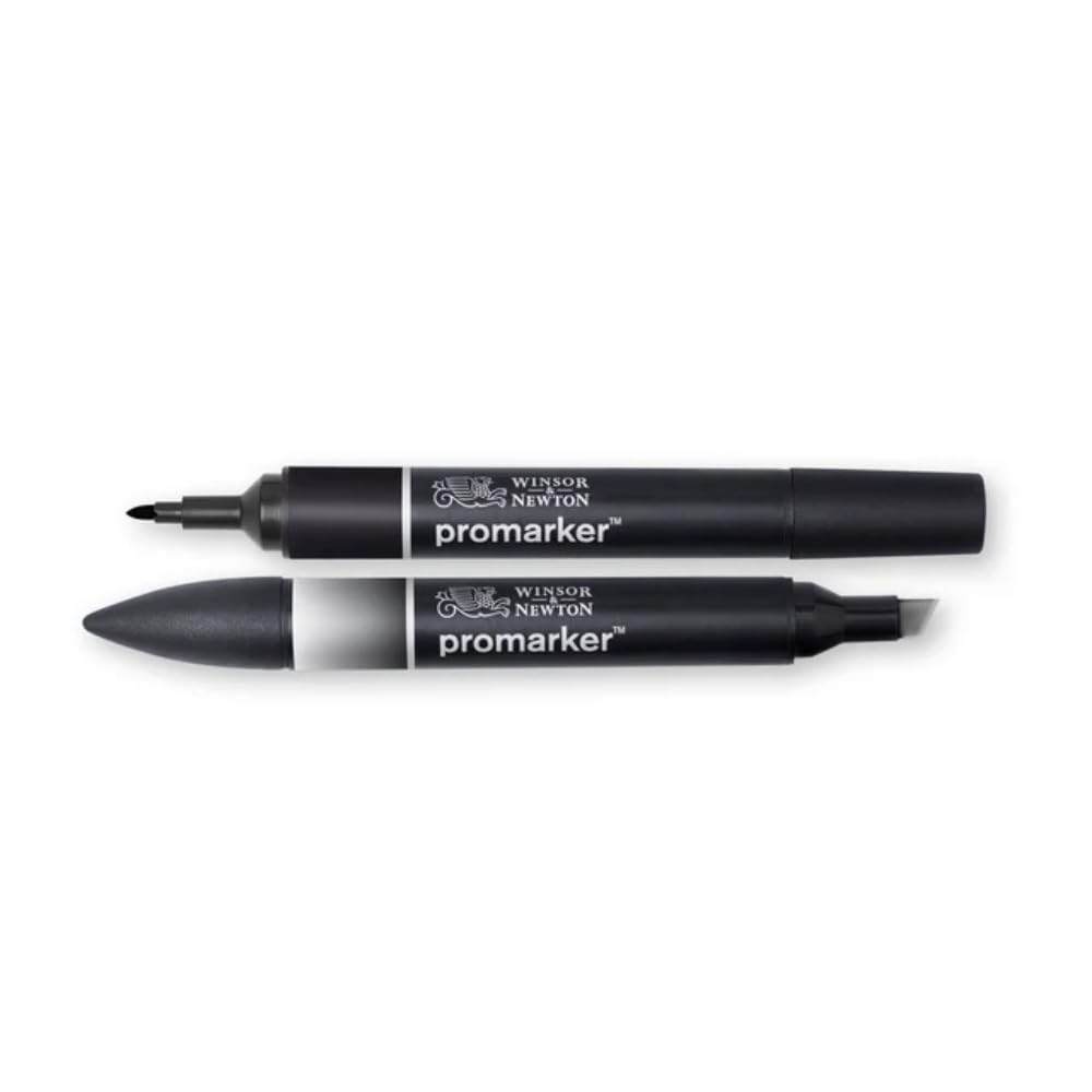 Winsor & Newton, Promarker, Black & Blender, Set of 2, Alcohol Based Dual Tip Markers