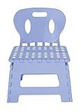 Super Quality Heavy Duty Folding Step Stool with handle, Non Slip for Adults and Kids, Saves Space, Super Handy -Blue