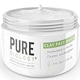 Premium Bentonite Clay Mask - Clinically Proven NaturePep Pea, Collagen, Natural Alpha Hydroxy Acids & Vitamin A, B, C, E Minimize Pores, Acne, Blackheads, Oily Skin & Dark Spots for Face, Men & Women