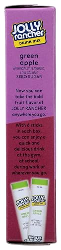 JOLLY RANCHER SINGLES-TO-GO SUGAR FREE GREEN APPLE DRINK MIX, 6-CT (PACK OF 6)