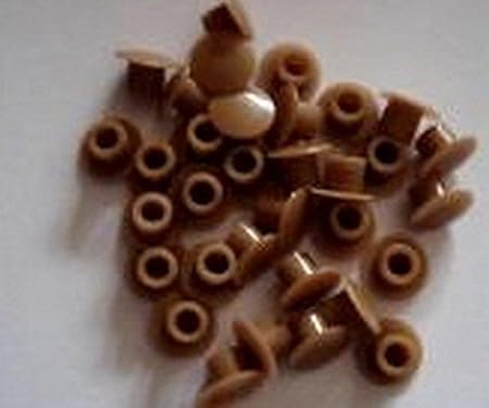 Pack Of 50 Light Brown Plastic 5mm Kitchen Cabinet Hole Covers