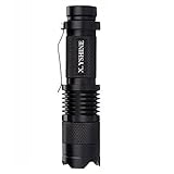 X.YShine Portable Mini Flashlight Zoomable CREE LED Ultra Bright White Light Flashlight with 3 Modes Water Resistant Lamp for Outdoor, Camping& Hiking