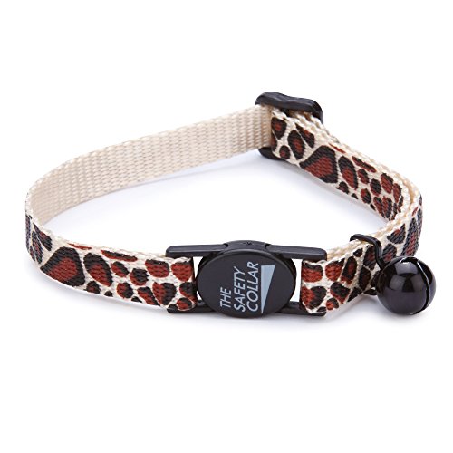 Meow town giraffe-print nylon cat collar, 8–12 inch