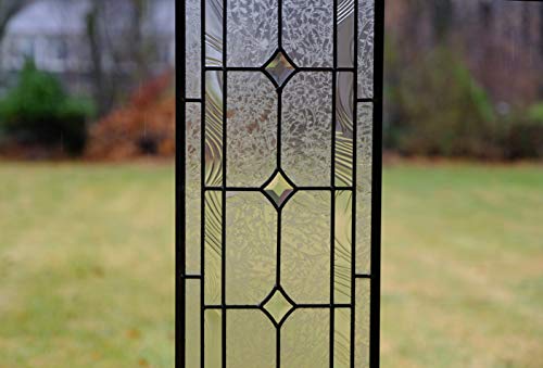 10" x 36" Stunning Tiffany Style Stained Glass Clear Beveled Window Panel - Thumbnail 5