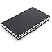 Rerii Business Card Holder Leather Surface Stainless Steel Business Card Case Name Card Holder (Embossing - Black)