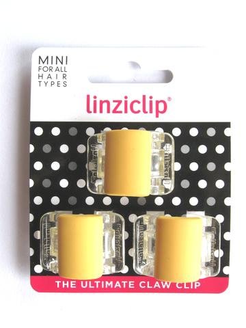 LinziclipMini The Ultimate Claw Clip 3 Pack Matt Yellow/Clear Wings