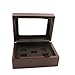 JunningGor Championship Big Heavy Ring Display Wooden Box (5 Holes)