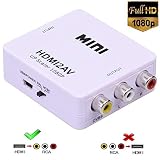 HDMI to RCA, HDMI to AV,1080P HDMI to 3RCA CVBs Composite Video Audio Converter Adapter Supports PAL/NTSC for Amazon Fire TV Stick, Roku, Chromecast, Apple TV, PC, Laptop, Xbox, HDTV, DVD