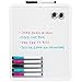 11 Inch x 14 Inch Dry Erase Whiteboard Bundle, Perfect for Hanging on The Refrigerator or Office Wall to Keep to Do Lists and Grocery Lists, Includes 6 Colored Magnetic Markers, 2 Magnets, White board