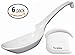 Ladle Melamine Hook Soup Spoons with Pan Scraper, 6 Pack, White