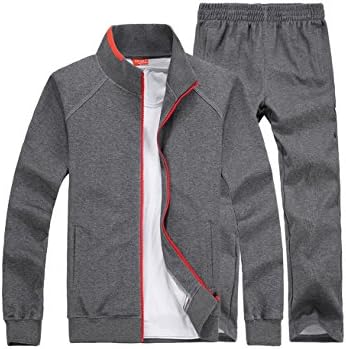 Gameyly Men's Simple Style Activewear Jogging Suits Running Tracksuit XL Grey