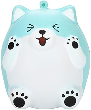 WFFO Slow Rising Squishy Toy, Squeeze Squishy Cute Bear Slow Rising Cream Scented Decompression Toys for Kids Party Toys Stress Reliever Toy (Blue)