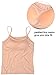 SATINIOR Women's Cami Camisole Built-in Bra Adjustable Spaghetti Strap Tank Top Padded Cami Tanks (Large, Beige)