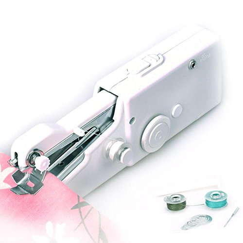 Aolvo Handhold Sewing Machine, Heavy Duty EZ Sewing Machine, Electric Auto Mini Portable Cordless Handheld Sewing Machine for Fabric/Kids Cloth Perfect for Home Travel Use - 8.4 X 2.6 X 1.8 Inch