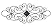 Bellaa 23226 Scrolled Metal Wall Art Medallion Plaque Oblong Living Room Home Decoration