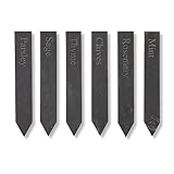 CKB Ltd Set Of 6 Slate Herb Garden Markers Nursery Garden Plant Pot Tags Markers Plant Stakes