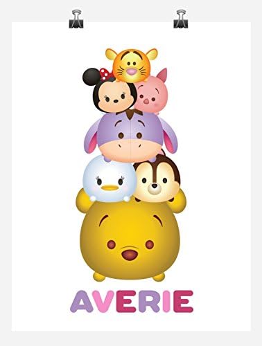 Personalized Tsum Tsum Tower Art Inspired Disney Minnie Mouse and Winnie the Pooh - Multiple Sizes
