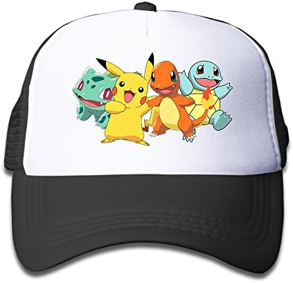 Pokemon Pikachu Charmander Squirtle Children Sunscreen Trucker Hat Sports A Kid's Youth Cap