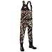 TideWe Chest Waders for Toddler & Children, Neoprene Waterproof Insulated Hunting & Fishing Youth Waders for Boy and Girl, Cleated Bootfoot Kids Wader, Realtree MAX5 Camo