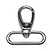 .Metal Silvery Lobster Clasps 1.5 Inches Inside Diameter Oval Swivel Trigger Clips Hooks Pack of 10