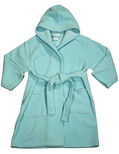 Pegasus - Baby Girls Hooded Fleece Robe, Aqua 32887-9-12Months