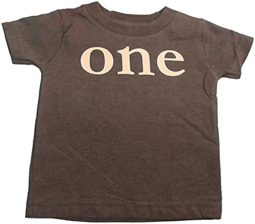 Custom Kingdom Baby Boys "One" One Year Old First Birthday T-shirt (12 Months, Dark Gray)