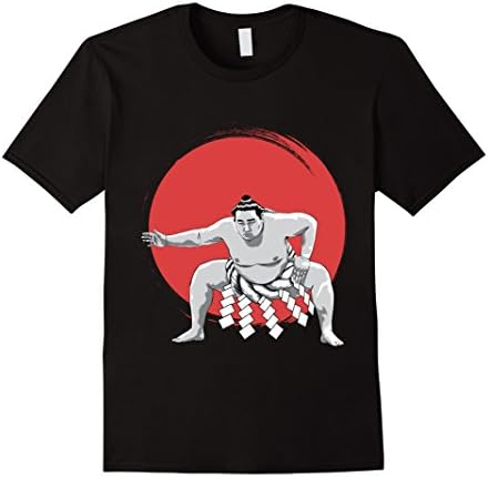 Mens Japanese Sumo t-shirt in Tokyo Japan wrestler t-shirt 2XL Black