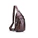 CHARMINER Sling Bag, Leather Chest Bag Crossbody Shoulder Business Backpack Outdoor