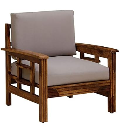 Tg Furniture Solid Wood Sheesham 1 Seater Sofa Brown Amazon In