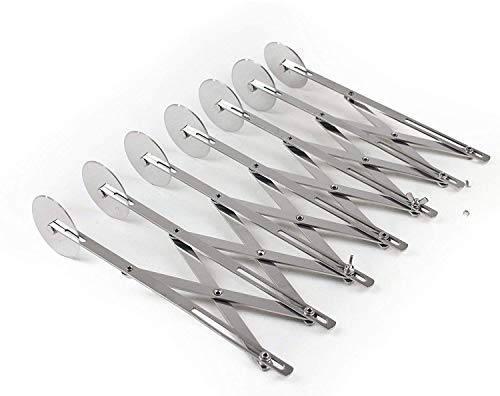 FUNTRESS Stainless Steel Pizza Brownies Cookies Cake Pastry Cutter Multi-Round Knife Professional Bakes Cutting Tool Dough Divider with Sharp Blade 7 Round - Thumbnail 4