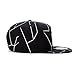 Sunlitro Unisex Flat Bill Hip Hop Hat Snapback Baseball Cap (Black 033-1)