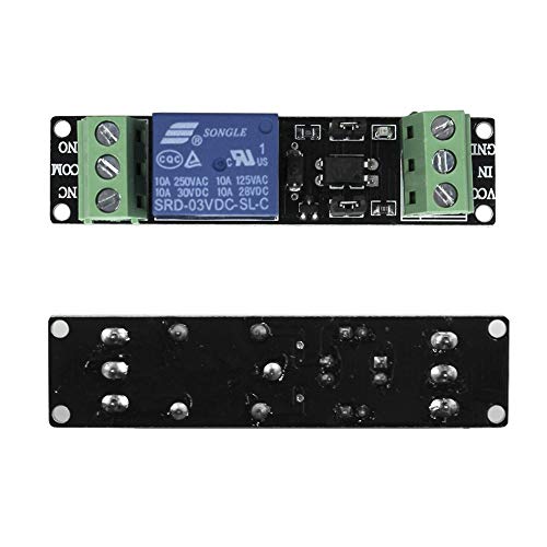 KeeYees 2pcs 1 Channel 3V High Level Trigger Relay Switch Control Module with Optocoupler Optical Isolation for ESP8266 Development Board + 3pcs 20CM 10Pin Female Male Jumper Wires - Thumbnail 4
