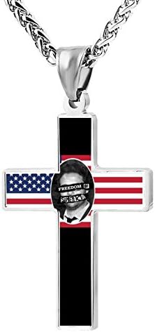 Kenlove87 Patriotic Cross Freedom Of Speech Religious Lord'S Zinc Jewelry Pendant Necklace