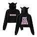 Xllife Kpop Blackpink Hoodie Crop Tops Lisa Rose Jisoo Jennie Sweater Jacket
