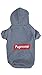 Pupreme Box Logo Dog Hoodie (Medium) for Toy Sized Dogs/Pups