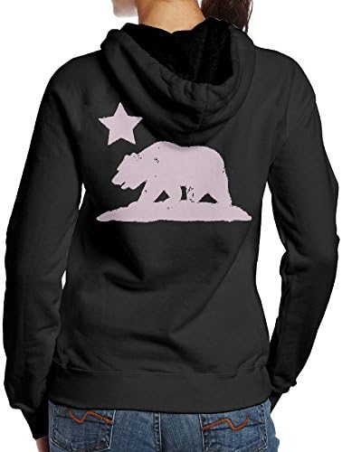 Women's TeeStars - California Republic Bear Youth Rowing Funny Hoodie Hooded Sweatshirt Size L Black