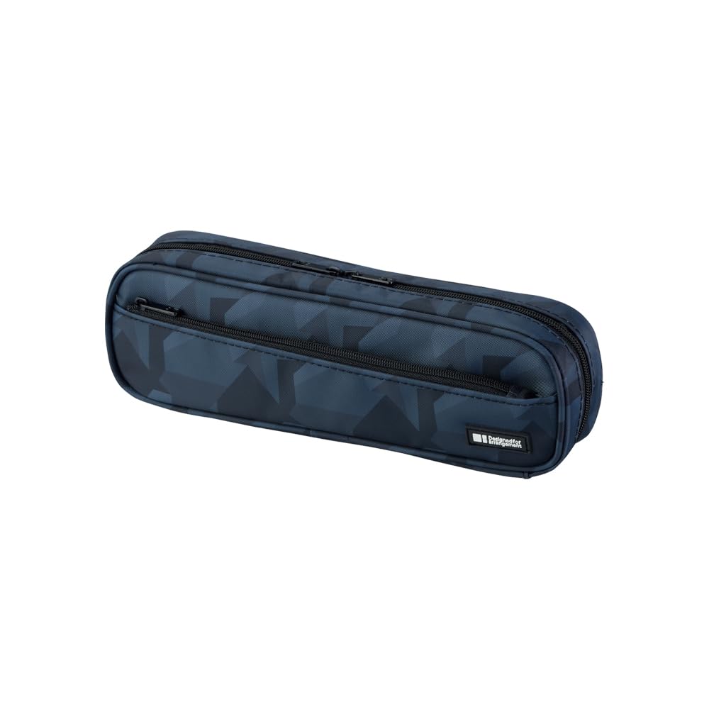LIHITLAB Large Capacity Zipper Long Pencil Case For School Office College, Big Capacity Pencil Bag Holder Adults Teen Boys Girls, Travel Cosmetics Storage, Black Camo (A7552-134)