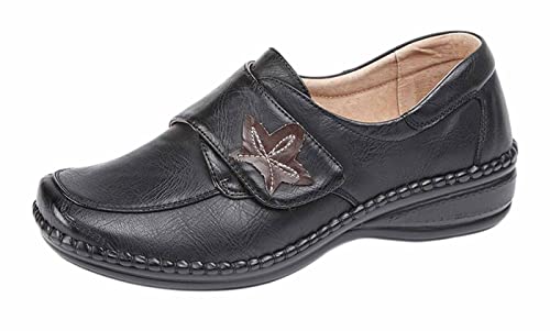 Boulevard Damen Breit Schuh Schwarz 9 UK / 42 EU