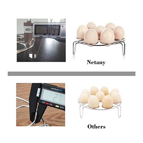 image for Homtable Steamer Basket Rack Set for Instant Pot Accessories - Egg Ste