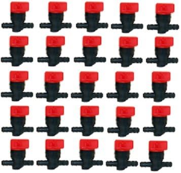 Cutting PRO New Pack of 25 Inline Fuel Shut-Off Valves for Briggs & Stratton 494768, 698183 1/4" Fuel Line Cut-Off