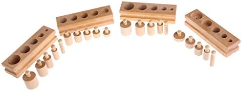 Beterans Educational Wooden Kid Montessori Cylinder Socket Early Development Teaching Toy