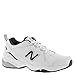 New Balance Men's MX608v4 Training Shoe, White/Navy, 10.5 2E US
