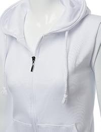 Xpril - Chaleco básico con cremallera de algodón sólido para mujer