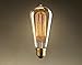 Vintage Edison Bulb (Pack of 6) - Squirrel Cage Filament Lamp - Dimmable, E26 260 Lumens, ST64 - Teardrop Top, Antique Incandescent Clear Glass Light, For Chandeliers Wall Sconces Pendant Lighting