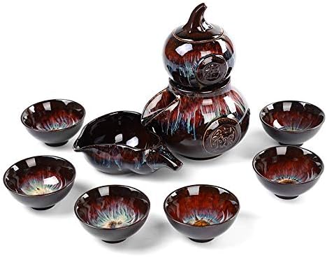 Handmade Chinese/Japanese Vintage Kungfu Gongfu Tea Set - Porcelain Teapot Teacups with a Exquisite Gift Box
