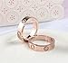 HIMAN Rose Gold Love Ring Couples Promise Engagement Wedding Band Titanium Stainless Steel Size 6