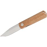 BOKER SOLINGEN BRLW EDC BARLOW FOLDING POCKET KNIFE, 2.99 INCH MAGNACUT BLADE, JUTE MICARTA SCALES, MADE IN GERMANY