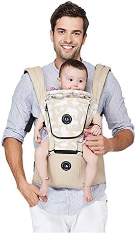 Baby Carrier with Hipseat Carrier Cotton Ergonomic Carriage Hipseat For Kid Baby Infant Carrier (Khaki)