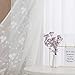 Lazzzy White Double Layers Curtains Mix Match Tulle Semi Sheer Cutains 84 Overlay French Floral Embroidery Drapes Living Room White Sheers for Bedroom Treatment 84 inch Length with 2 Pieces Rod Pocket